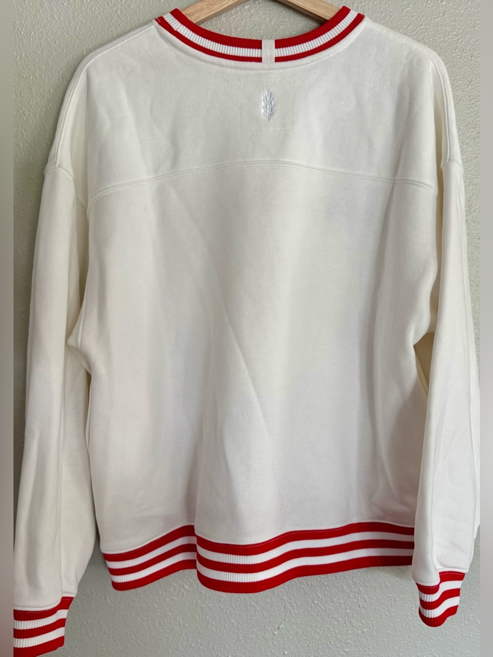 Free People Movement All Star Collegiate Pullover Logo White Combo Size S NWOT - Picture 11 of 12